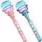 ArtCreativity: Light-Up Spinning Diamond Wands - 2 Pack - Pink & Blue - 14" Fairy Princess Toy Wands, Multi-Color LEDs, Rotating & Sounds, Kids Age 3+